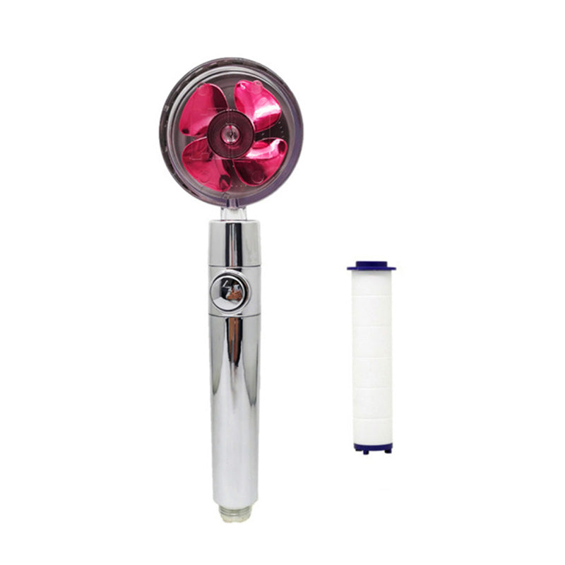 Plastic Handheld Shower Head Standard Round Spray Head with Swivel Red With Filter Element Clearhalo 'Bathroom Remodel & Bathroom Fixtures' 'Home Improvement' 'home_improvement' 'home_improvement_shower_heads' 'Shower Heads' 'shower_heads' 'Showers & Bathtubs Plumbing' 'Showers & Bathtubs' 6254797