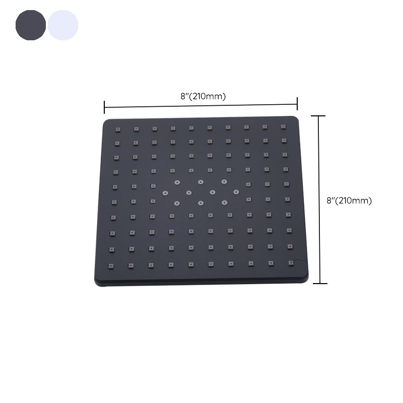 Contemporary Style Shower Head Plastic Fixed Shower Head with Shape of Round and Square Clearhalo 'Bathroom Remodel & Bathroom Fixtures' 'Home Improvement' 'home_improvement' 'home_improvement_shower_heads' 'Shower Heads' 'shower_heads' 'Showers & Bathtubs Plumbing' 'Showers & Bathtubs' 6254815