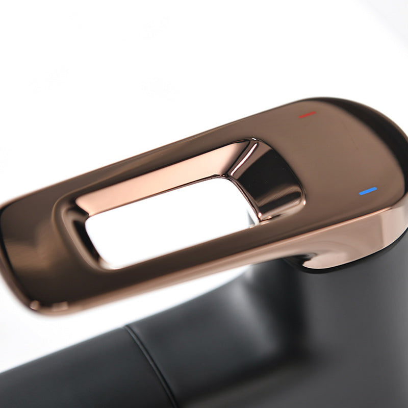 Contemporary Copper Vessel Faucet Lever Handles Retractable Low Arc Vessel Faucet Clearhalo 'Bathroom Remodel & Bathroom Fixtures' 'Bathroom Sink Faucets' 'Bathroom Sinks & Faucet Components' 'bathroom_sink_faucets' 'Home Improvement' 'home_improvement' 'home_improvement_bathroom_sink_faucets' 6255503