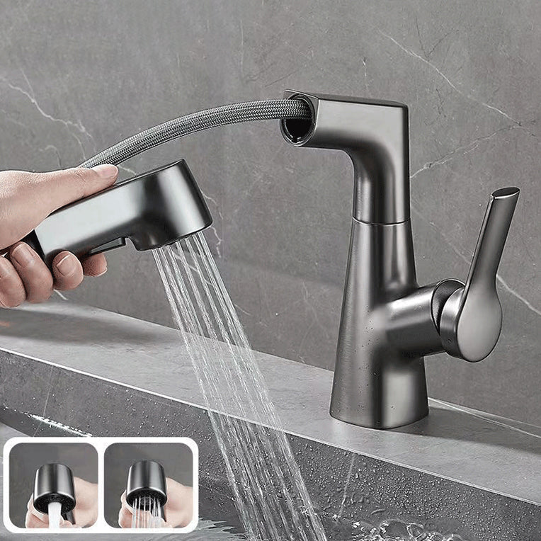 Modern Faucet 1-Handle and 1-Hole Copper with Pull out Sprayer Faucet Clearhalo 'Home Improvement' 'home_improvement' 'home_improvement_kitchen_faucets' 'Kitchen Faucets' 'Kitchen Remodel & Kitchen Fixtures' 'Kitchen Sinks & Faucet Components' 'kitchen_faucets' 6255586