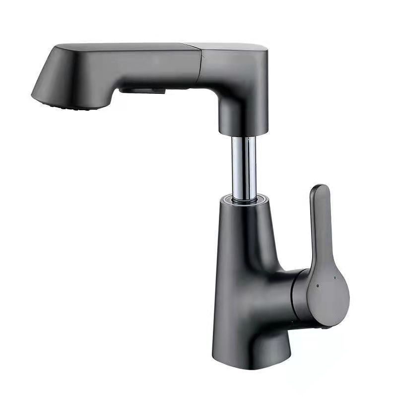 Modern Faucet 1-Handle and 1-Hole Copper with Pull out Sprayer Faucet Clearhalo 'Home Improvement' 'home_improvement' 'home_improvement_kitchen_faucets' 'Kitchen Faucets' 'Kitchen Remodel & Kitchen Fixtures' 'Kitchen Sinks & Faucet Components' 'kitchen_faucets' 6255595