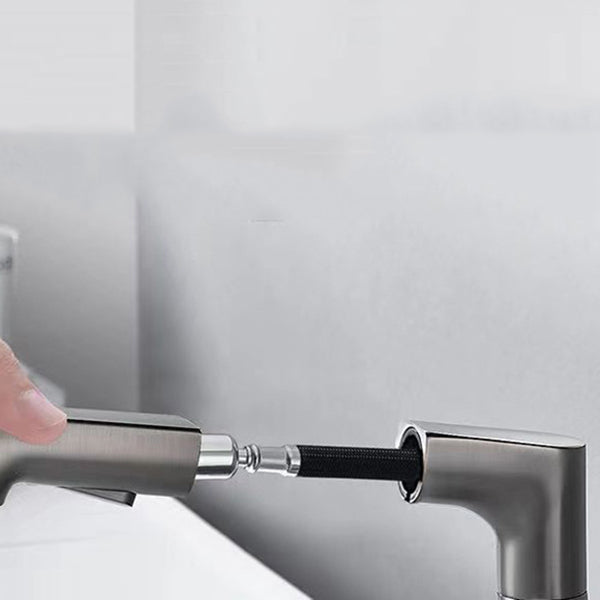 Modern Faucet 1-Handle and 1-Hole Copper with Pull out Sprayer Faucet Clearhalo 'Home Improvement' 'home_improvement' 'home_improvement_kitchen_faucets' 'Kitchen Faucets' 'Kitchen Remodel & Kitchen Fixtures' 'Kitchen Sinks & Faucet Components' 'kitchen_faucets' 6255603