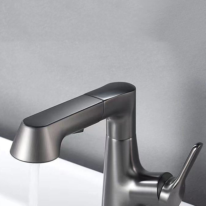 Modern Faucet 1-Handle and 1-Hole Copper with Pull out Sprayer Faucet Clearhalo 'Home Improvement' 'home_improvement' 'home_improvement_kitchen_faucets' 'Kitchen Faucets' 'Kitchen Remodel & Kitchen Fixtures' 'Kitchen Sinks & Faucet Components' 'kitchen_faucets' 6255613