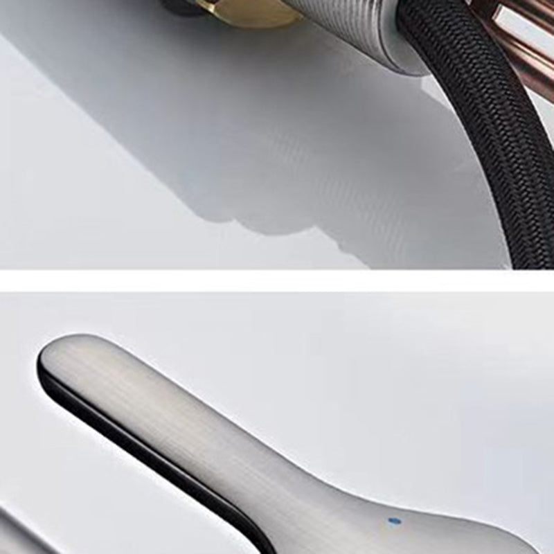 Modern Faucet 1-Handle and 1-Hole Copper with Pull out Sprayer Faucet Clearhalo 'Home Improvement' 'home_improvement' 'home_improvement_kitchen_faucets' 'Kitchen Faucets' 'Kitchen Remodel & Kitchen Fixtures' 'Kitchen Sinks & Faucet Components' 'kitchen_faucets' 6255617