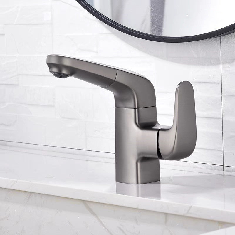 Modern Faucets 1-Handle and 1-Hole Single Level Low Profile Bar Faucet Grey Clearhalo 'Home Improvement' 'home_improvement' 'home_improvement_kitchen_faucets' 'Kitchen Faucets' 'Kitchen Remodel & Kitchen Fixtures' 'Kitchen Sinks & Faucet Components' 'kitchen_faucets' 6255640