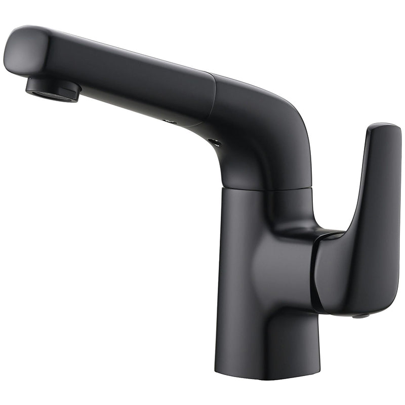Modern Faucets 1-Handle and 1-Hole Single Level Low Profile Bar Faucet Black Clearhalo 'Home Improvement' 'home_improvement' 'home_improvement_kitchen_faucets' 'Kitchen Faucets' 'Kitchen Remodel & Kitchen Fixtures' 'Kitchen Sinks & Faucet Components' 'kitchen_faucets' 6255641