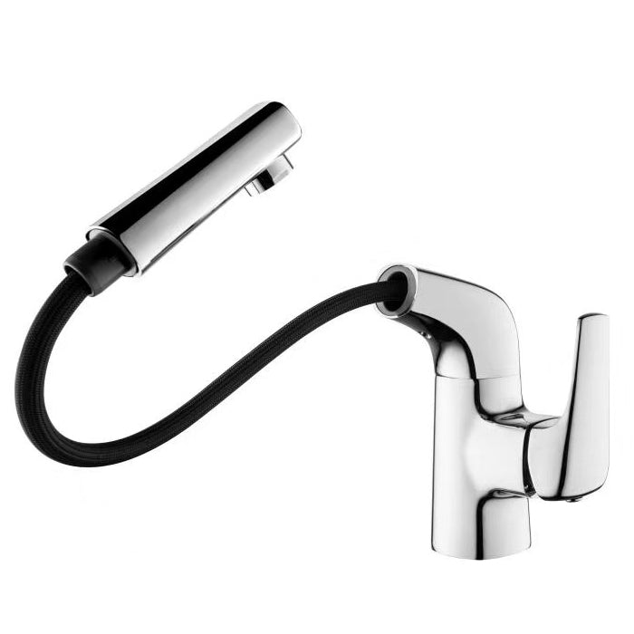 Modern Faucets 1-Handle and 1-Hole Single Level Low Profile Bar Faucet Silver Clearhalo 'Home Improvement' 'home_improvement' 'home_improvement_kitchen_faucets' 'Kitchen Faucets' 'Kitchen Remodel & Kitchen Fixtures' 'Kitchen Sinks & Faucet Components' 'kitchen_faucets' 6255642