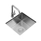 Contemporary Style Kitchen Sink Stainless Steel Kitchen Sink with Drain Assembly Clearhalo 'Home Improvement' 'home_improvement' 'home_improvement_kitchen_sinks' 'Kitchen Remodel & Kitchen Fixtures' 'Kitchen Sinks & Faucet Components' 'Kitchen Sinks' 'kitchen_sinks' 6255687