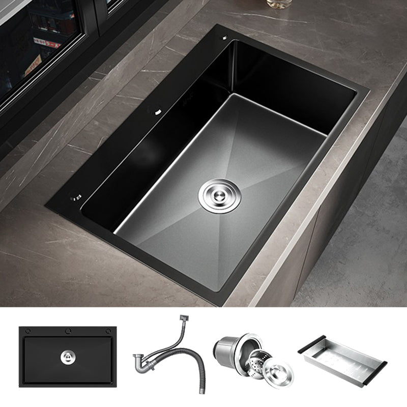 Contemporary Style Sink Set Stainless Steel Friction Resistant Quiet Sink Set for Kitchen Sink Only None Clearhalo 'Home Improvement' 'home_improvement' 'home_improvement_kitchen_sinks' 'Kitchen Remodel & Kitchen Fixtures' 'Kitchen Sinks & Faucet Components' 'Kitchen Sinks' 'kitchen_sinks' 6255722