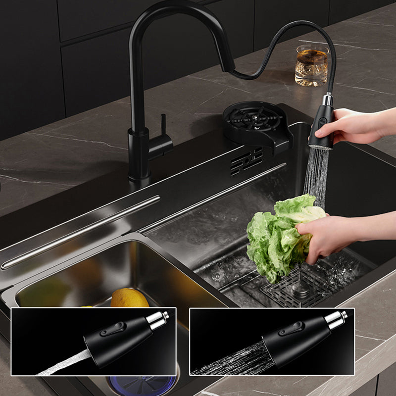 Classic Style Sink Set Stainless Steel Friction Resistant Sink Set for Kitchen Clearhalo 'Home Improvement' 'home_improvement' 'home_improvement_kitchen_sinks' 'Kitchen Remodel & Kitchen Fixtures' 'Kitchen Sinks & Faucet Components' 'Kitchen Sinks' 'kitchen_sinks' 6255770