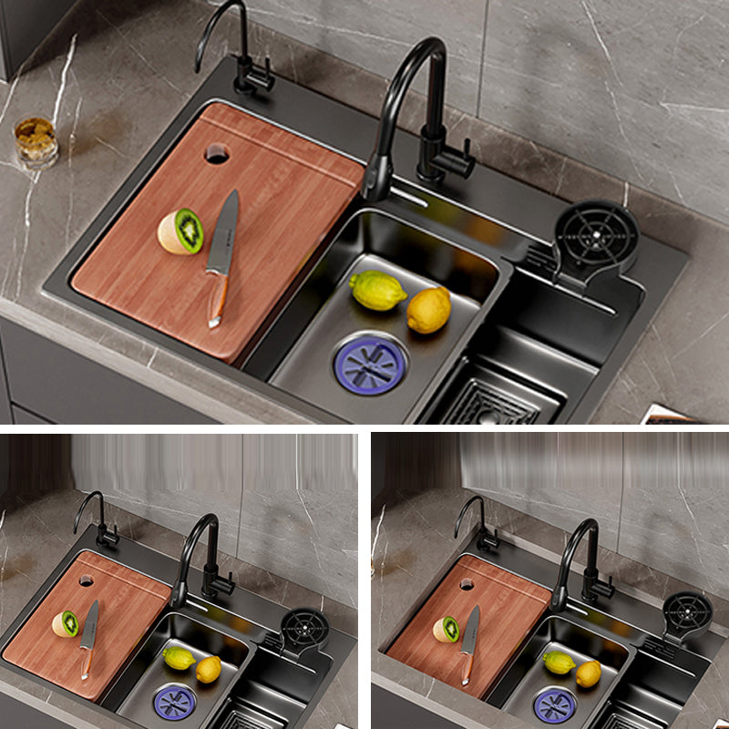 Classic Style Sink Set Stainless Steel Friction Resistant Sink Set for Kitchen Clearhalo 'Home Improvement' 'home_improvement' 'home_improvement_kitchen_sinks' 'Kitchen Remodel & Kitchen Fixtures' 'Kitchen Sinks & Faucet Components' 'Kitchen Sinks' 'kitchen_sinks' 6255773