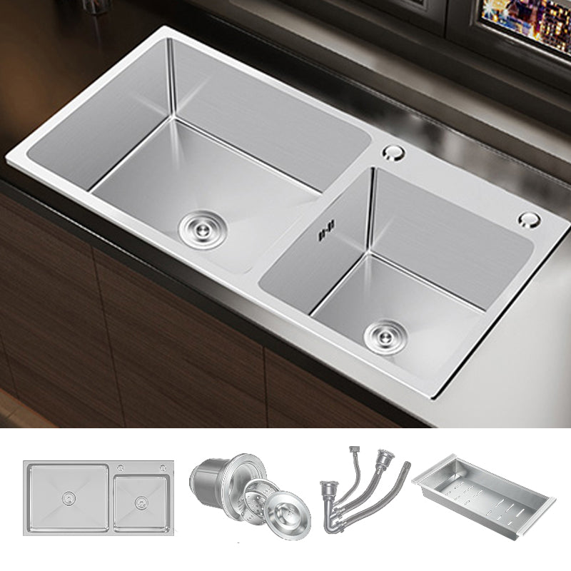 Classic Sink Set Stainless Steel Friction Resistant Sink Set for Kitchen Sink Only None Clearhalo 'Home Improvement' 'home_improvement' 'home_improvement_kitchen_sinks' 'Kitchen Remodel & Kitchen Fixtures' 'Kitchen Sinks & Faucet Components' 'Kitchen Sinks' 'kitchen_sinks' 6255781