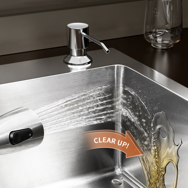 Classic Sink Set Stainless Steel Friction Resistant Sink Set for Kitchen Clearhalo 'Home Improvement' 'home_improvement' 'home_improvement_kitchen_sinks' 'Kitchen Remodel & Kitchen Fixtures' 'Kitchen Sinks & Faucet Components' 'Kitchen Sinks' 'kitchen_sinks' 6255792