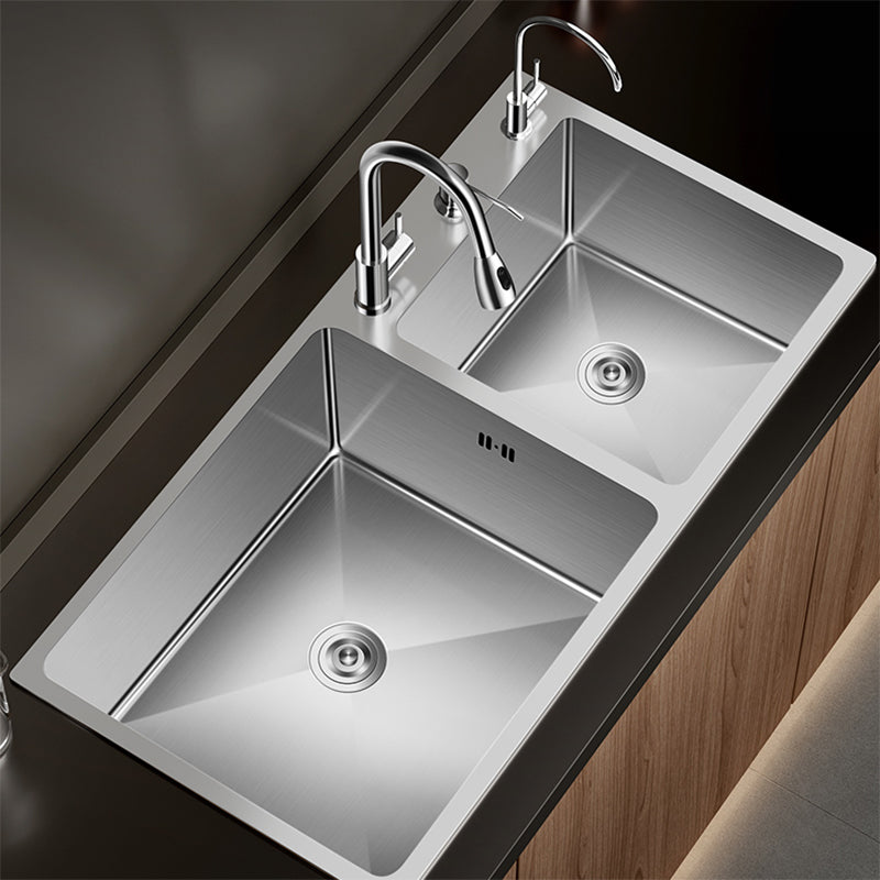 Classic Sink Set Stainless Steel Friction Resistant Sink Set for Kitchen Clearhalo 'Home Improvement' 'home_improvement' 'home_improvement_kitchen_sinks' 'Kitchen Remodel & Kitchen Fixtures' 'Kitchen Sinks & Faucet Components' 'Kitchen Sinks' 'kitchen_sinks' 6255803