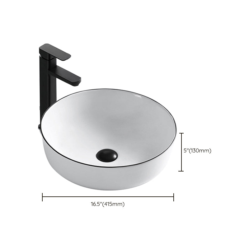 Modern Bathroom Sink Porcelain Rectangular with Overflow and Drain Assembly Basin Sink Clearhalo 'Bathroom Remodel & Bathroom Fixtures' 'Bathroom Sinks & Faucet Components' 'Bathroom Sinks' 'bathroom_sink' 'Home Improvement' 'home_improvement' 'home_improvement_bathroom_sink' 6256010