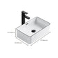 Modern Bathroom Sink Porcelain Rectangular with Overflow and Drain Assembly Basin Sink Clearhalo 'Bathroom Remodel & Bathroom Fixtures' 'Bathroom Sinks & Faucet Components' 'Bathroom Sinks' 'bathroom_sink' 'Home Improvement' 'home_improvement' 'home_improvement_bathroom_sink' 6256013