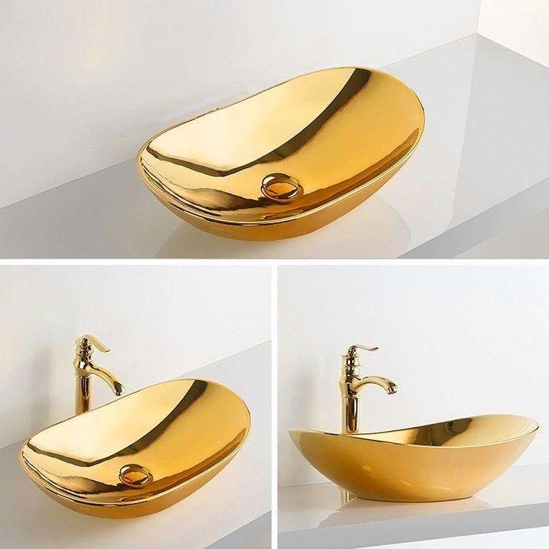 Modern Bathroom Sink Metal Rectangular with Pop-Up Drain and Faucet Vessel Bathroom Sink Clearhalo 'Bathroom Remodel & Bathroom Fixtures' 'Bathroom Sinks & Faucet Components' 'Bathroom Sinks' 'bathroom_sink' 'Home Improvement' 'home_improvement' 'home_improvement_bathroom_sink' 6256084