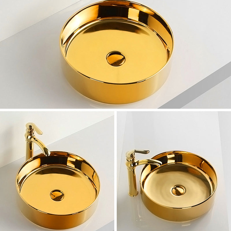 Modern Bathroom Sink Metal Rectangular with Pop-Up Drain and Faucet Vessel Bathroom Sink Clearhalo 'Bathroom Remodel & Bathroom Fixtures' 'Bathroom Sinks & Faucet Components' 'Bathroom Sinks' 'bathroom_sink' 'Home Improvement' 'home_improvement' 'home_improvement_bathroom_sink' 6256086