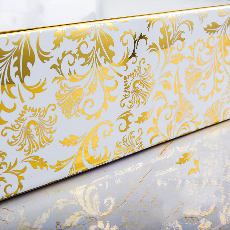 Modern Bathroom Sink Porcelain Round Hand Painted with Overflow and Faucet Wash Stand Clearhalo 'Bathroom Remodel & Bathroom Fixtures' 'Bathroom Sinks & Faucet Components' 'Bathroom Sinks' 'bathroom_sink' 'Home Improvement' 'home_improvement' 'home_improvement_bathroom_sink' 6256118