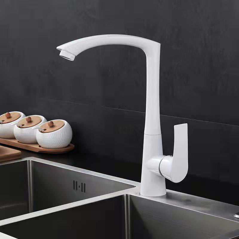 Modern Faucets 1-Handle with Water Dispenser Standard Kitchen Faucets White Supply Lines Not Included Clearhalo 'Home Improvement' 'home_improvement' 'home_improvement_kitchen_faucets' 'Kitchen Faucets' 'Kitchen Remodel & Kitchen Fixtures' 'Kitchen Sinks & Faucet Components' 'kitchen_faucets' 6256983