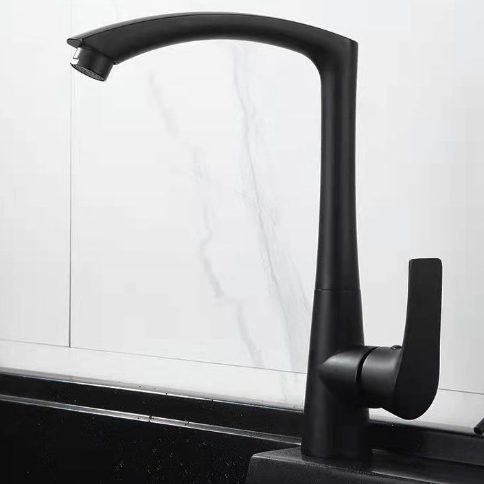Modern Faucets 1-Handle with Water Dispenser Standard Kitchen Faucets Clearhalo 'Home Improvement' 'home_improvement' 'home_improvement_kitchen_faucets' 'Kitchen Faucets' 'Kitchen Remodel & Kitchen Fixtures' 'Kitchen Sinks & Faucet Components' 'kitchen_faucets' 6257000