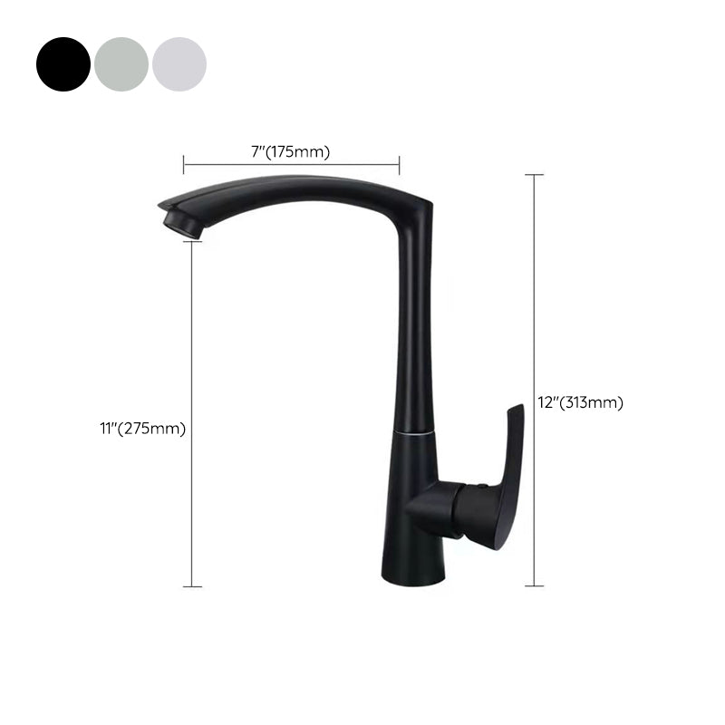 Modern Faucets 1-Handle with Water Dispenser Standard Kitchen Faucets Clearhalo 'Home Improvement' 'home_improvement' 'home_improvement_kitchen_faucets' 'Kitchen Faucets' 'Kitchen Remodel & Kitchen Fixtures' 'Kitchen Sinks & Faucet Components' 'kitchen_faucets' 6257001