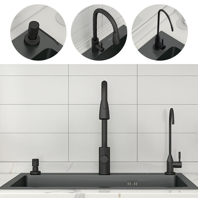 Modern Kitchen Sink Stainless Steel with Accessories Faucet and Soap Dispenser Workstation Clearhalo 'Home Improvement' 'home_improvement' 'home_improvement_kitchen_sinks' 'Kitchen Remodel & Kitchen Fixtures' 'Kitchen Sinks & Faucet Components' 'Kitchen Sinks' 'kitchen_sinks' 6257036