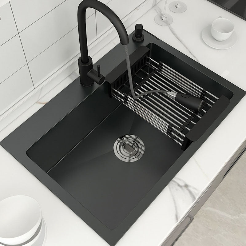 Modern Kitchen Sink Stainless Steel with Accessories Faucet and Soap Dispenser Workstation Clearhalo 'Home Improvement' 'home_improvement' 'home_improvement_kitchen_sinks' 'Kitchen Remodel & Kitchen Fixtures' 'Kitchen Sinks & Faucet Components' 'Kitchen Sinks' 'kitchen_sinks' 6257038