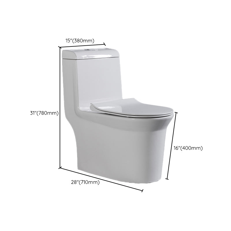 Contemporary One Piece Toilet Floor Mounted Toilet Bowl for Washroom Clearhalo 'Bathroom Remodel & Bathroom Fixtures' 'Home Improvement' 'home_improvement' 'home_improvement_toilets' 'Toilets & Bidets' 'Toilets' 6262292