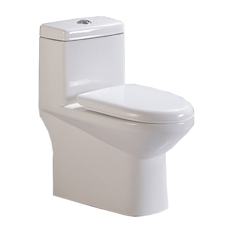 Siphon Jet Urine Toilet One-Piece Toilet Porcelain Floor Mounted Flush Toilet 14"L x 26"W x 28"H Clearhalo 'Bathroom Remodel & Bathroom Fixtures' 'Home Improvement' 'home_improvement' 'home_improvement_toilets' 'Toilets & Bidets' 'Toilets' 6262302