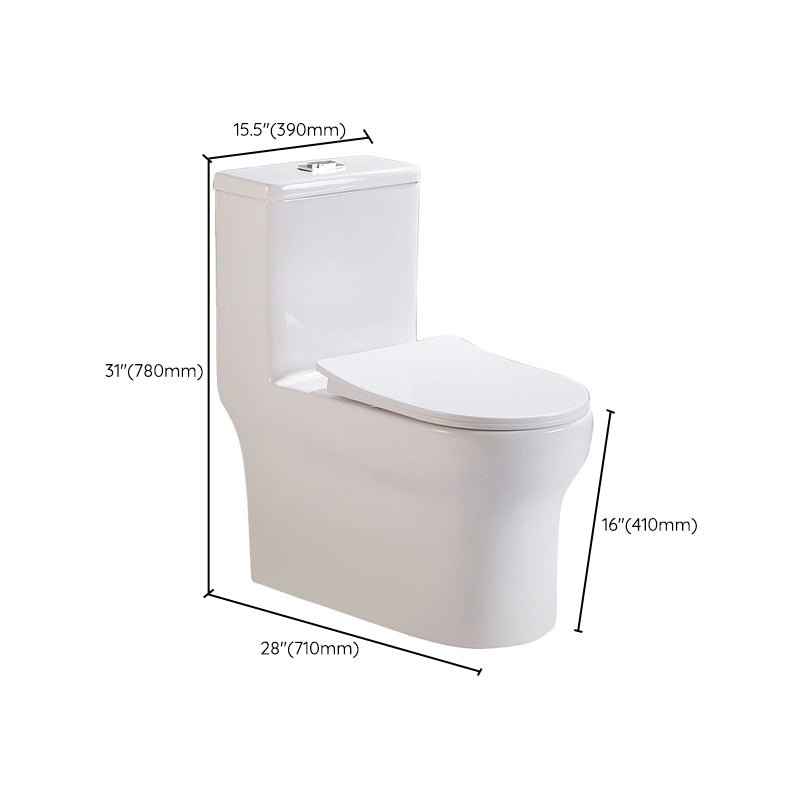 Siphon Jet Urine Toilet One-Piece Toilet Porcelain Floor Mounted Flush Toilet Clearhalo 'Bathroom Remodel & Bathroom Fixtures' 'Home Improvement' 'home_improvement' 'home_improvement_toilets' 'Toilets & Bidets' 'Toilets' 6262326