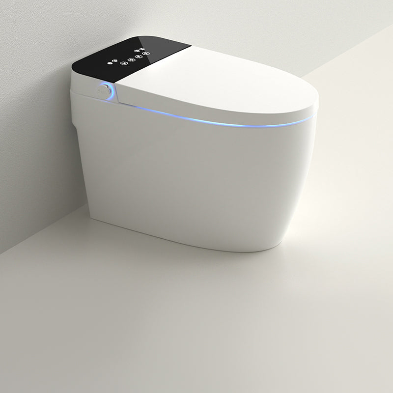 Modern Porcelain Toilet Bowl Floor Mounted All-In-One Urine Toilet Automatic Lid &AI Voice (Top Configuration) Clearhalo 'Bathroom Remodel & Bathroom Fixtures' 'Home Improvement' 'home_improvement' 'home_improvement_toilets' 'Toilets & Bidets' 'Toilets' 6262334