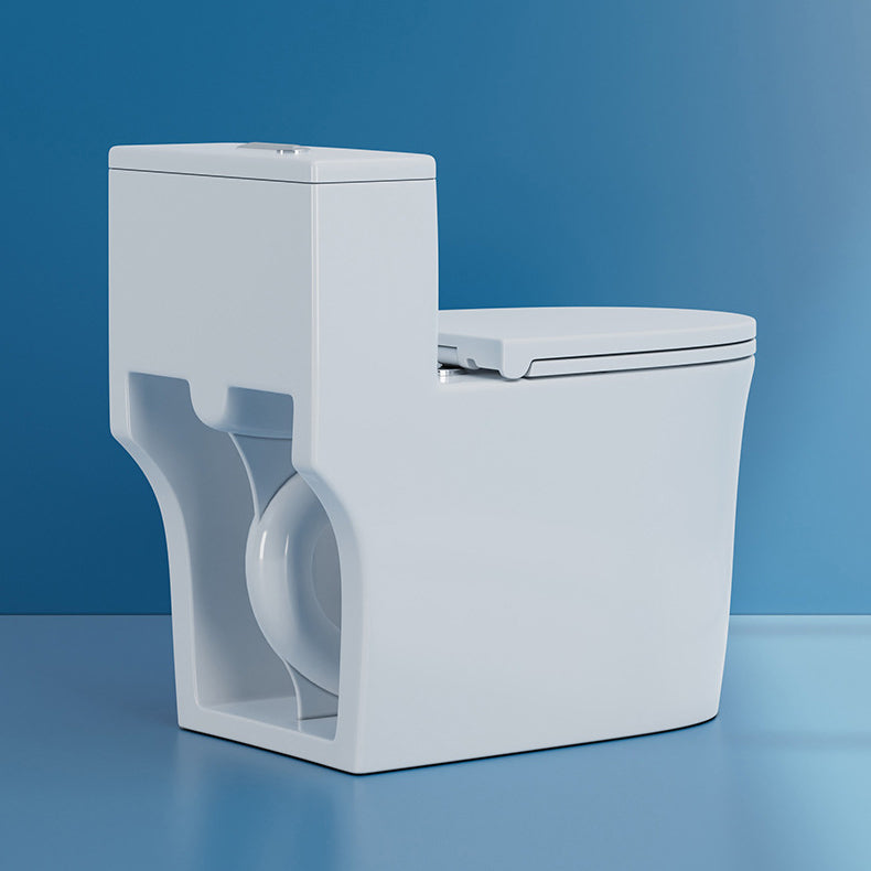 Contemporary Floor Mounted Toilet Bowl One-Piece Toilet for Washroom Clearhalo 'Bathroom Remodel & Bathroom Fixtures' 'Home Improvement' 'home_improvement' 'home_improvement_toilets' 'Toilets & Bidets' 'Toilets' 6262413