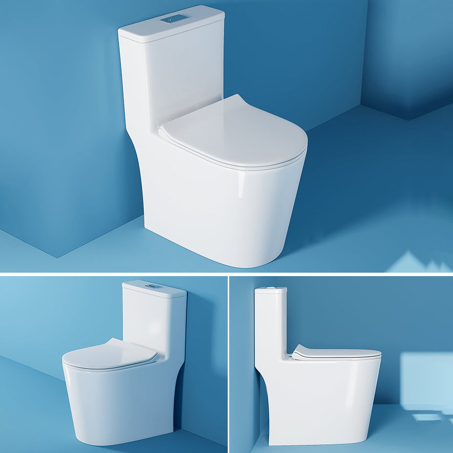 Contemporary Floor Mounted Toilet Bowl One-Piece Toilet for Washroom Clearhalo 'Bathroom Remodel & Bathroom Fixtures' 'Home Improvement' 'home_improvement' 'home_improvement_toilets' 'Toilets & Bidets' 'Toilets' 6262423