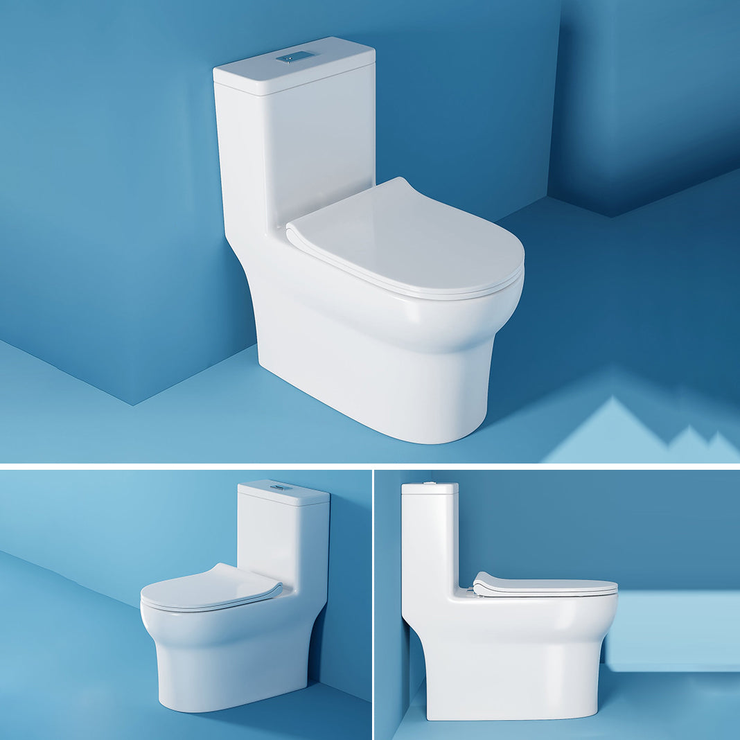 Contemporary Floor Mounted Toilet Bowl One-Piece Toilet for Washroom Clearhalo 'Bathroom Remodel & Bathroom Fixtures' 'Home Improvement' 'home_improvement' 'home_improvement_toilets' 'Toilets & Bidets' 'Toilets' 6262425