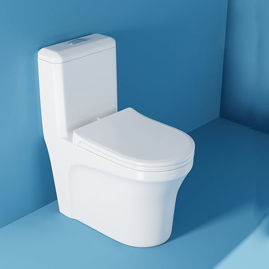 Contemporary Floor Mounted Toilet Bowl One-Piece Toilet for Washroom Clearhalo 'Bathroom Remodel & Bathroom Fixtures' 'Home Improvement' 'home_improvement' 'home_improvement_toilets' 'Toilets & Bidets' 'Toilets' 6262428