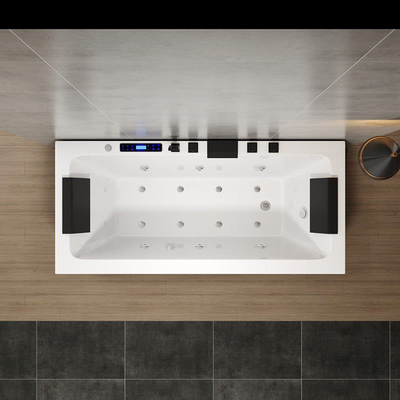 Modern Acrylic Bathtub Right-Hand Drain and Overflow Trim Bath Tub Clearhalo 'Bathroom Remodel & Bathroom Fixtures' 'Bathtubs' 'Home Improvement' 'home_improvement' 'home_improvement_bathtubs' 'Showers & Bathtubs' 6262483