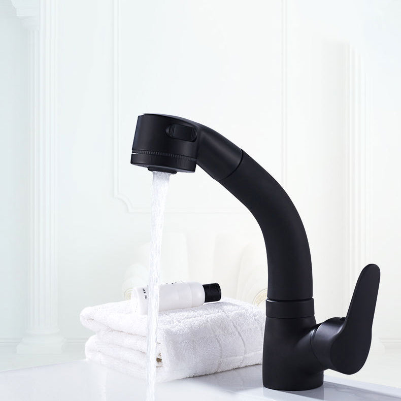 Modern 1-Handle Faucet 1-Hole with Water Dispenser Copper Pull down Faucet Clearhalo 'Home Improvement' 'home_improvement' 'home_improvement_kitchen_faucets' 'Kitchen Faucets' 'Kitchen Remodel & Kitchen Fixtures' 'Kitchen Sinks & Faucet Components' 'kitchen_faucets' 6272588