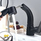 Modern 1-Handle Faucet 1-Hole with Water Dispenser Copper Pull down Faucet Black Supply Lines Included Clearhalo 'Home Improvement' 'home_improvement' 'home_improvement_kitchen_faucets' 'Kitchen Faucets' 'Kitchen Remodel & Kitchen Fixtures' 'Kitchen Sinks & Faucet Components' 'kitchen_faucets' 6272591