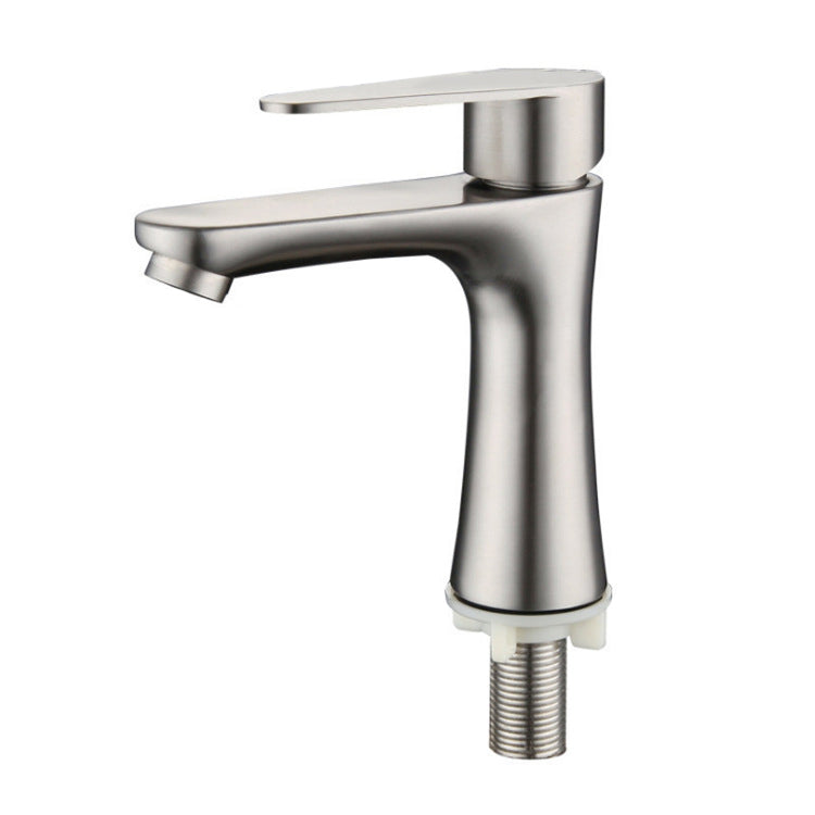 Contemporary Single Handle Kitchen Faucet Low Profile Faucet in Chrome Clearhalo 'Home Improvement' 'home_improvement' 'home_improvement_kitchen_faucets' 'Kitchen Faucets' 'Kitchen Remodel & Kitchen Fixtures' 'Kitchen Sinks & Faucet Components' 'kitchen_faucets' 6272612