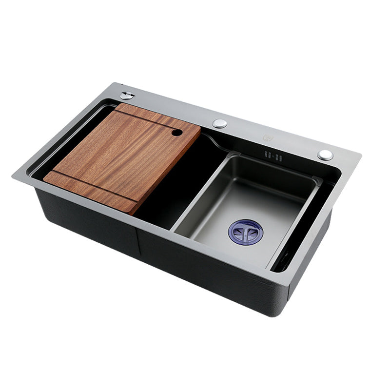 Contemporary Kitchen Sink Stainless Steel Friction Resistant Drop-In Kitchen Sink Clearhalo 'Home Improvement' 'home_improvement' 'home_improvement_kitchen_sinks' 'Kitchen Remodel & Kitchen Fixtures' 'Kitchen Sinks & Faucet Components' 'Kitchen Sinks' 'kitchen_sinks' 6272694