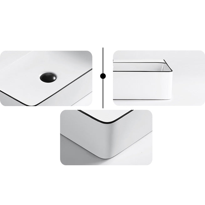 Modern Bathroom Sink Porcelain Pop-Up Drain Rectangular Vessel Sink Clearhalo 'Bathroom Remodel & Bathroom Fixtures' 'Bathroom Sinks & Faucet Components' 'Bathroom Sinks' 'bathroom_sink' 'Home Improvement' 'home_improvement' 'home_improvement_bathroom_sink' 6272790
