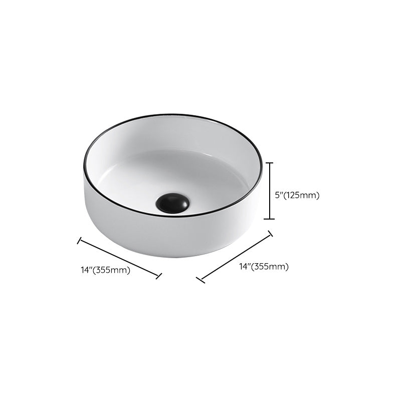 Modern Bathroom Sink Porcelain Pop-Up Drain Rectangular Vessel Sink Clearhalo 'Bathroom Remodel & Bathroom Fixtures' 'Bathroom Sinks & Faucet Components' 'Bathroom Sinks' 'bathroom_sink' 'Home Improvement' 'home_improvement' 'home_improvement_bathroom_sink' 6272821