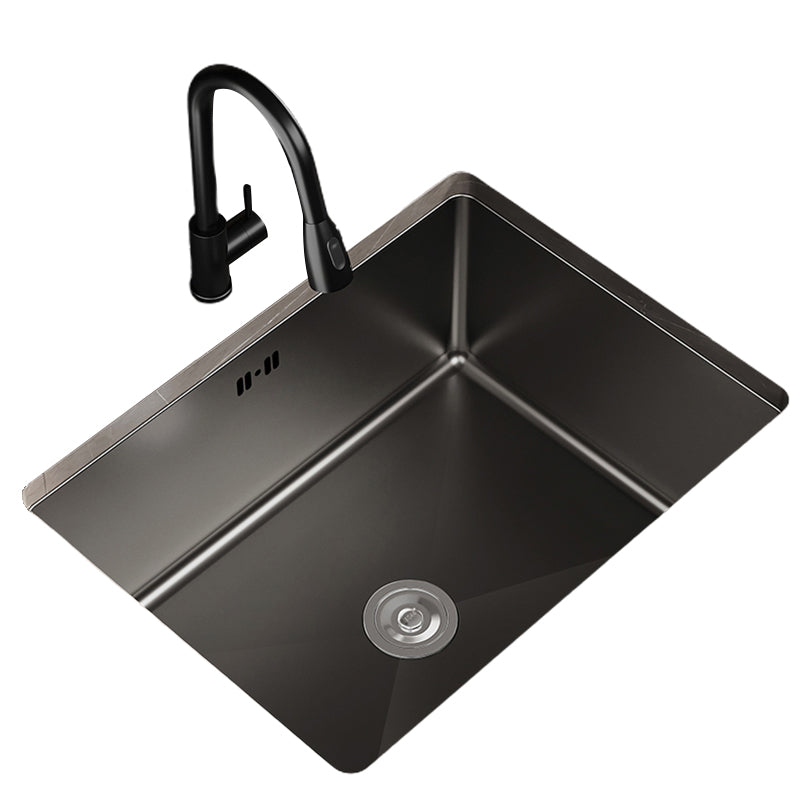 Contemporary Sink Set Stainless Steel Friction Resistant Sink Set for Kitchen Clearhalo 'Home Improvement' 'home_improvement' 'home_improvement_kitchen_sinks' 'Kitchen Remodel & Kitchen Fixtures' 'Kitchen Sinks & Faucet Components' 'Kitchen Sinks' 'kitchen_sinks' 6272868