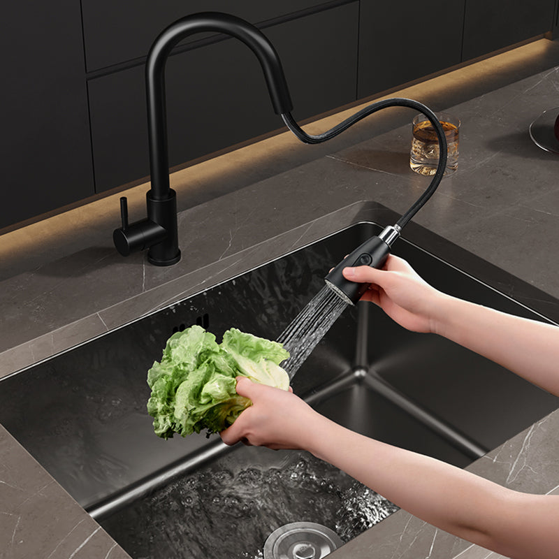 Contemporary Sink Set Stainless Steel Friction Resistant Sink Set for Kitchen Clearhalo 'Home Improvement' 'home_improvement' 'home_improvement_kitchen_sinks' 'Kitchen Remodel & Kitchen Fixtures' 'Kitchen Sinks & Faucet Components' 'Kitchen Sinks' 'kitchen_sinks' 6272876