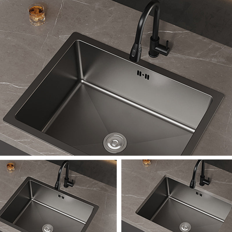 Contemporary Sink Set Stainless Steel Friction Resistant Sink Set for Kitchen Clearhalo 'Home Improvement' 'home_improvement' 'home_improvement_kitchen_sinks' 'Kitchen Remodel & Kitchen Fixtures' 'Kitchen Sinks & Faucet Components' 'Kitchen Sinks' 'kitchen_sinks' 6272881