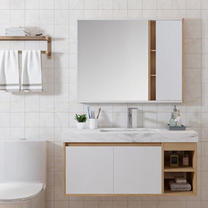 Contemporary Sink Cabinet Mirror Cabinet Bathroom Space Saver Vanity Clearhalo 'Bathroom Remodel & Bathroom Fixtures' 'Bathroom Vanities' 'bathroom_vanities' 'Home Improvement' 'home_improvement' 'home_improvement_bathroom_vanities' 6273164