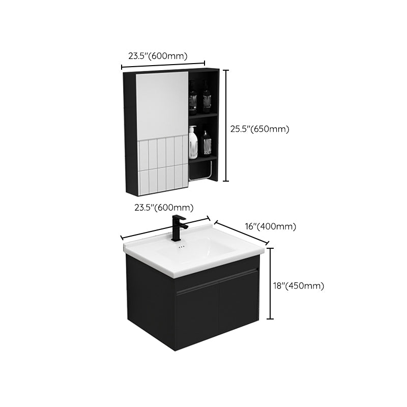 Contemporary Black Bath Vanity Metal Open Console with Sink Set Clearhalo 'Bathroom Remodel & Bathroom Fixtures' 'Bathroom Vanities' 'bathroom_vanities' 'Home Improvement' 'home_improvement' 'home_improvement_bathroom_vanities' 6273185