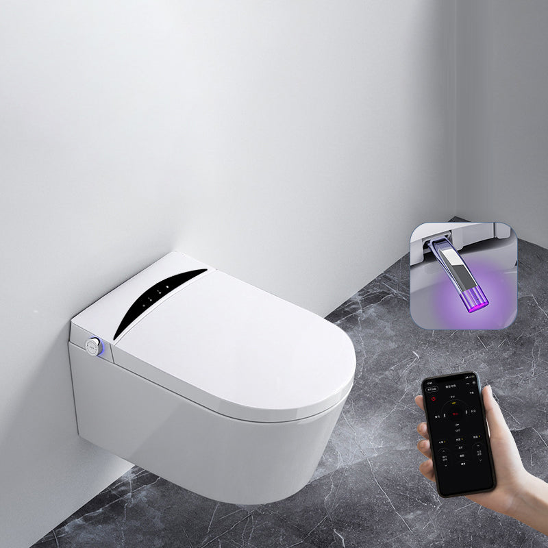 Contemporary 1-Piece Bidet Toilet Wall Mount Toilet Bowl for Washroom Black White Clearhalo 'Bathroom Remodel & Bathroom Fixtures' 'Home Improvement' 'home_improvement' 'home_improvement_toilets' 'Toilets & Bidets' 'Toilets' 6274704