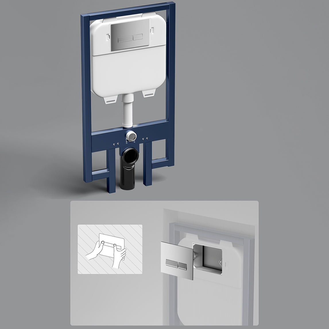 Modern White Wall Mount Urine Toilet Siphon Jet Toilet Bowl with Toilet Seat Clearhalo 'Bathroom Remodel & Bathroom Fixtures' 'Home Improvement' 'home_improvement' 'home_improvement_toilets' 'Toilets & Bidets' 'Toilets' 6274753